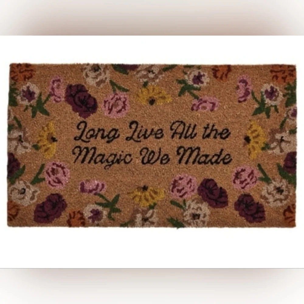 Taylor Swift Floral Welcome Doormat - Multicolor New